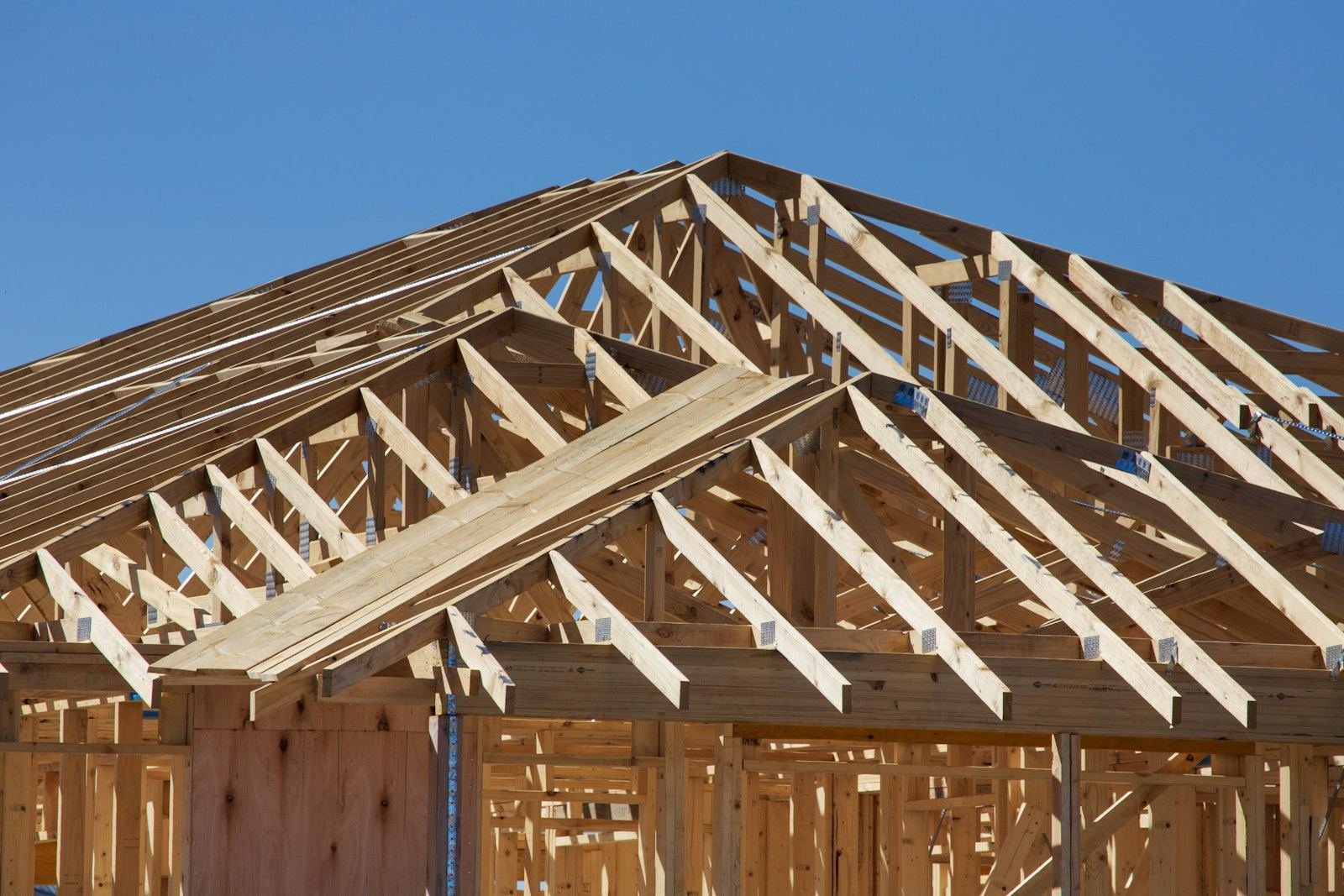 Roof framing of a new home
